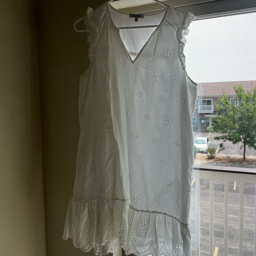 Madewell White Sleeveless Dress